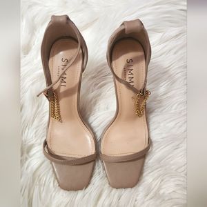Simmi London nude heels sandals, US 8